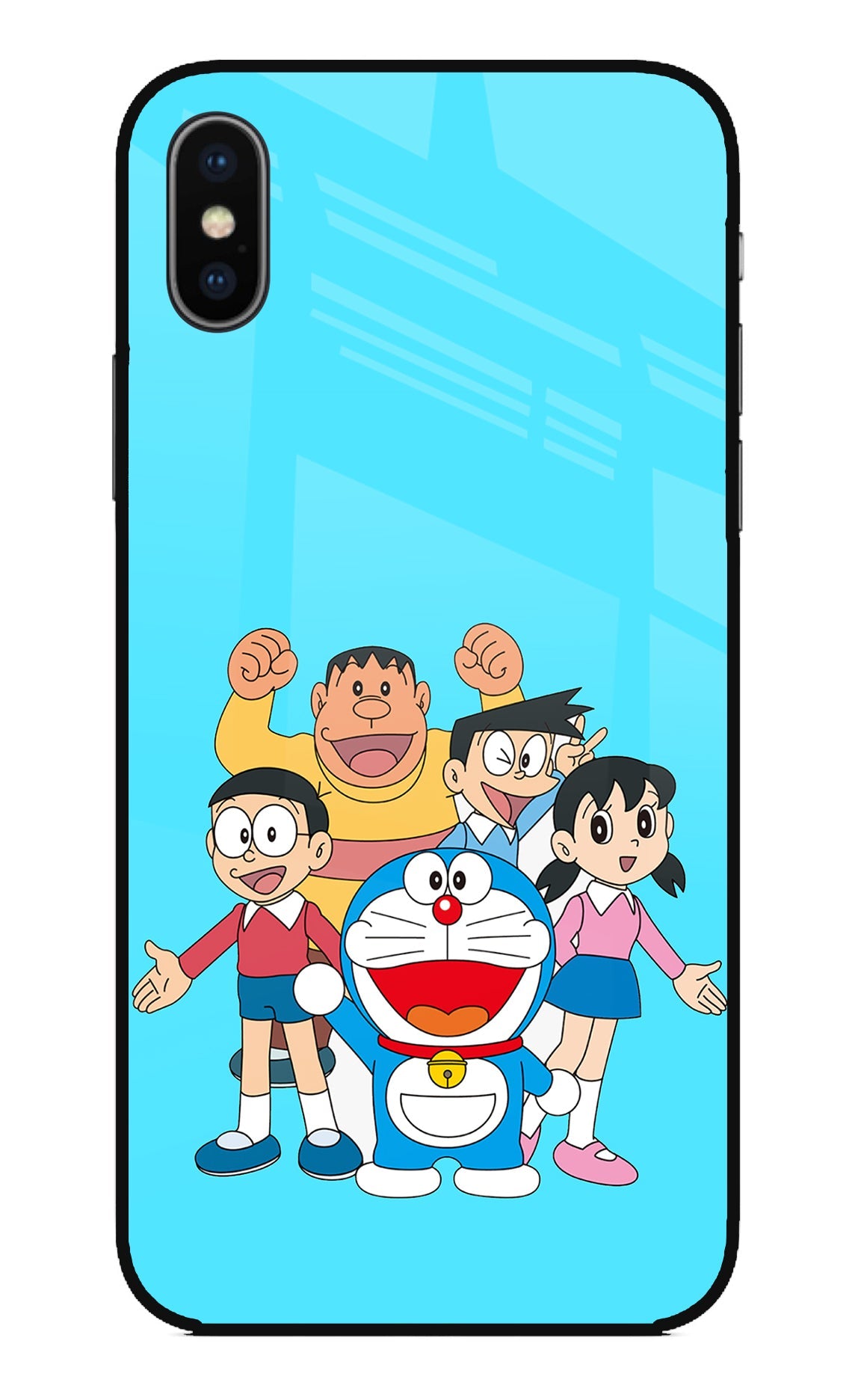 Doraemon Gang iPhone X Glass Case