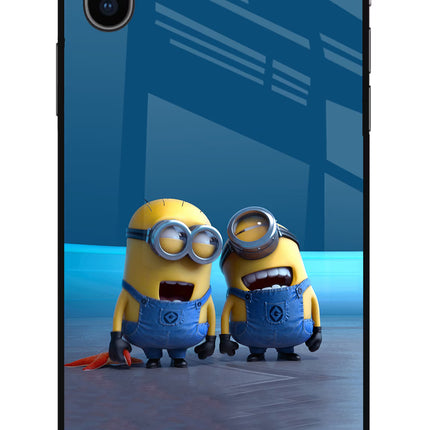 Minion Laughing iPhone X Glass Case