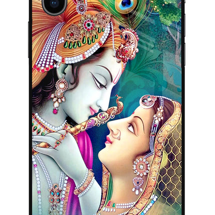 Lord Radha Krishna iPhone X Glass Case