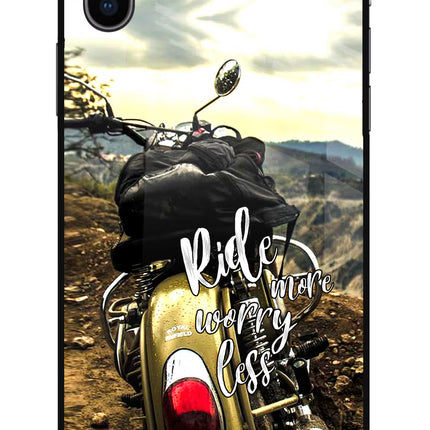 Ride More Worry Less iPhone X Glass Case