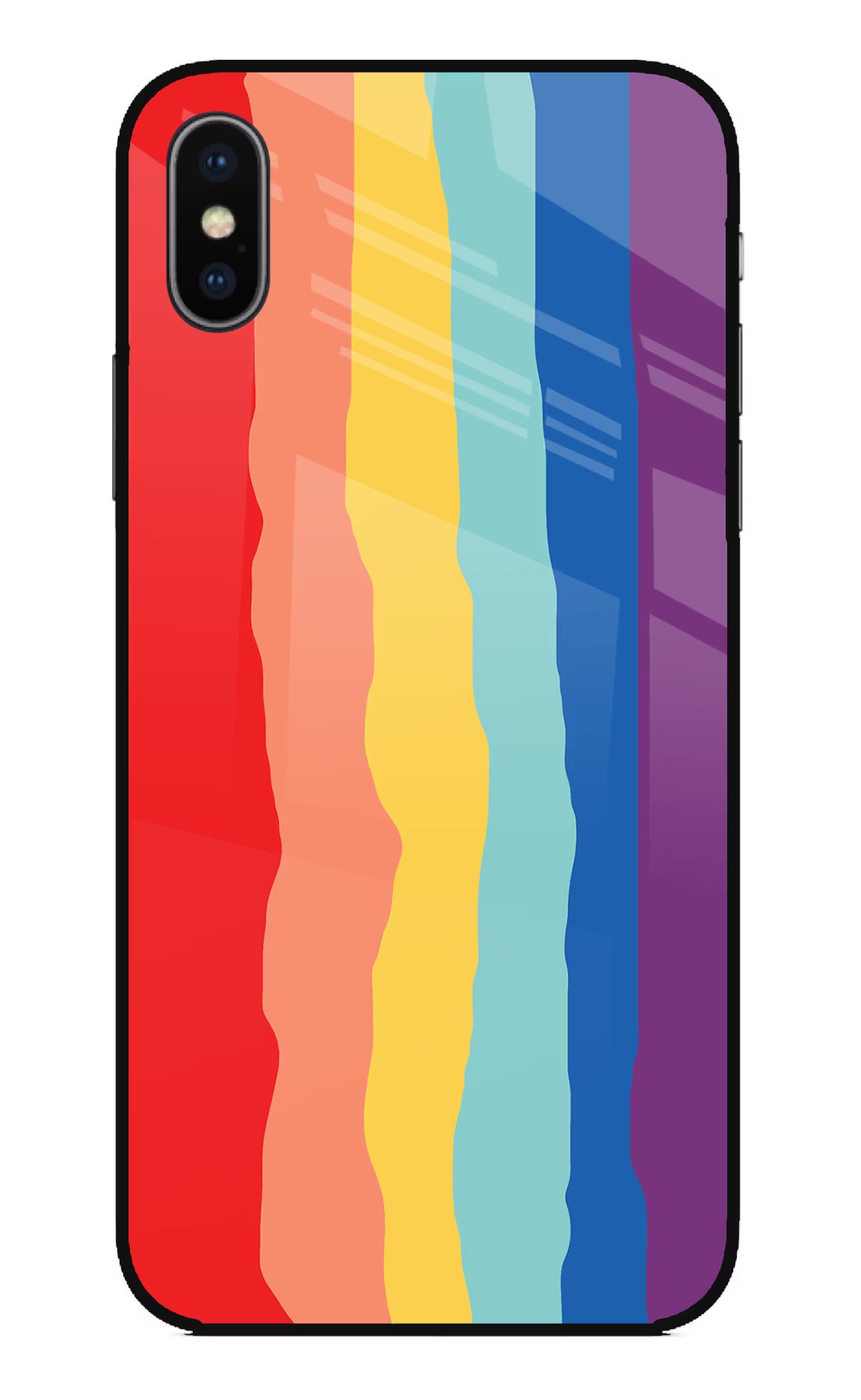 Rainbow iPhone X Glass Case