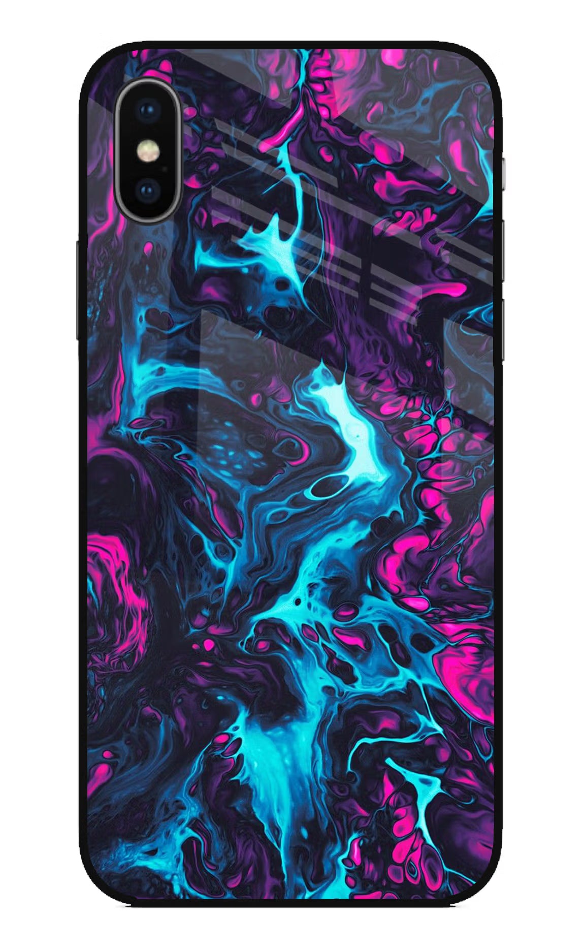 Abstract iPhone X Glass Case Back Cover by Casekaro