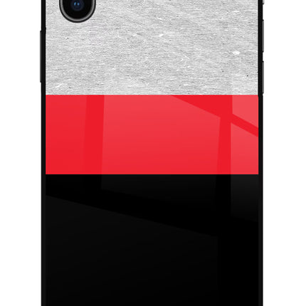 Tri Color Pattern iPhone X Glass Case