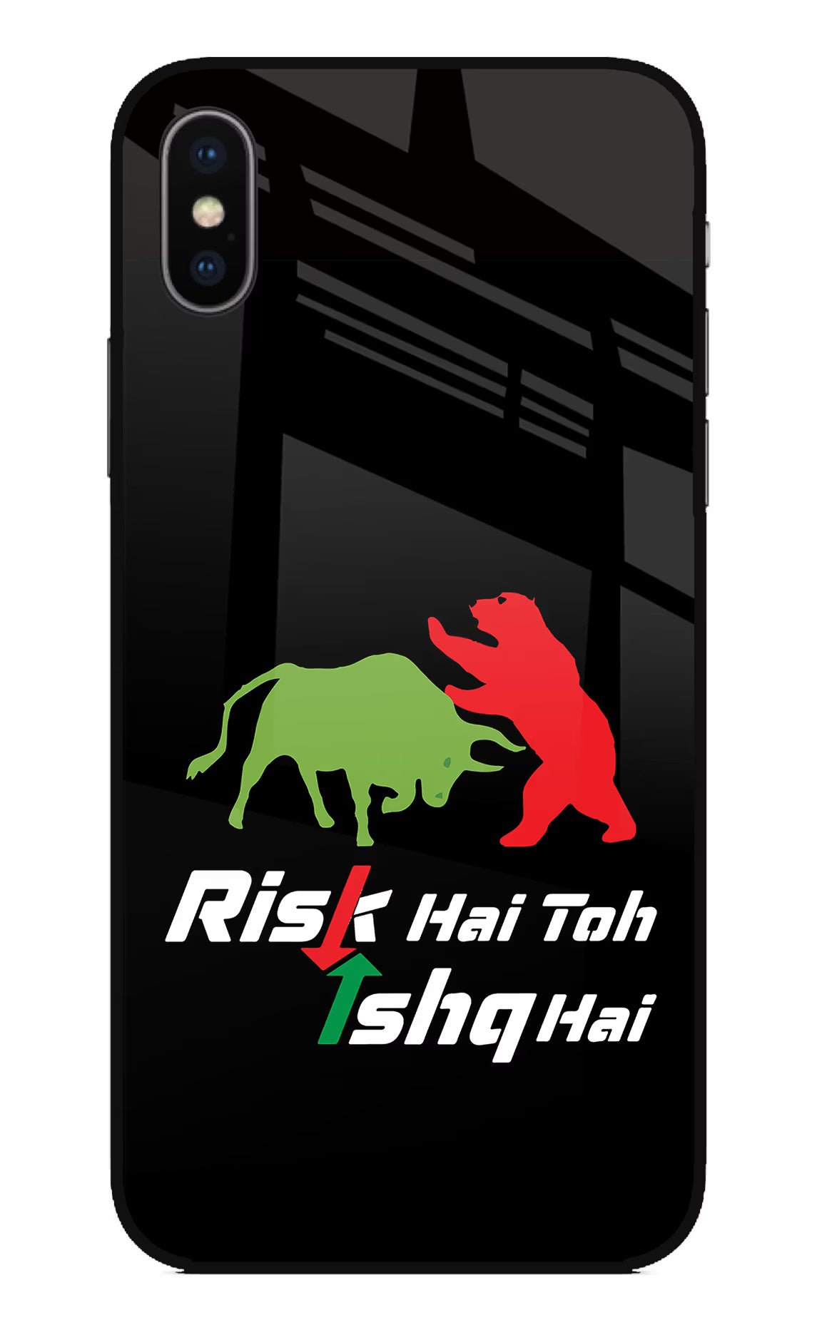 Risk Hai Toh Ishq Hai iPhone X Glass Case Back Cover by Casekaro