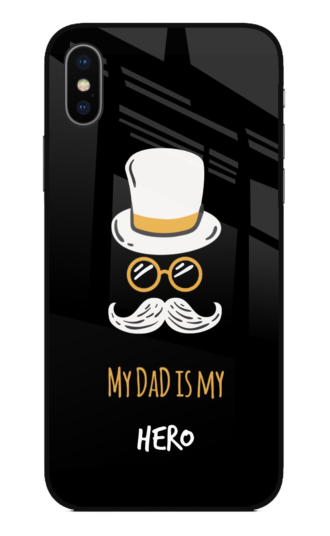 My Dad Is My Hero iPhone X Glass Case