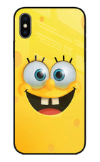 Sponge 1 iPhone X Glass Case Back Cover by Casekaro