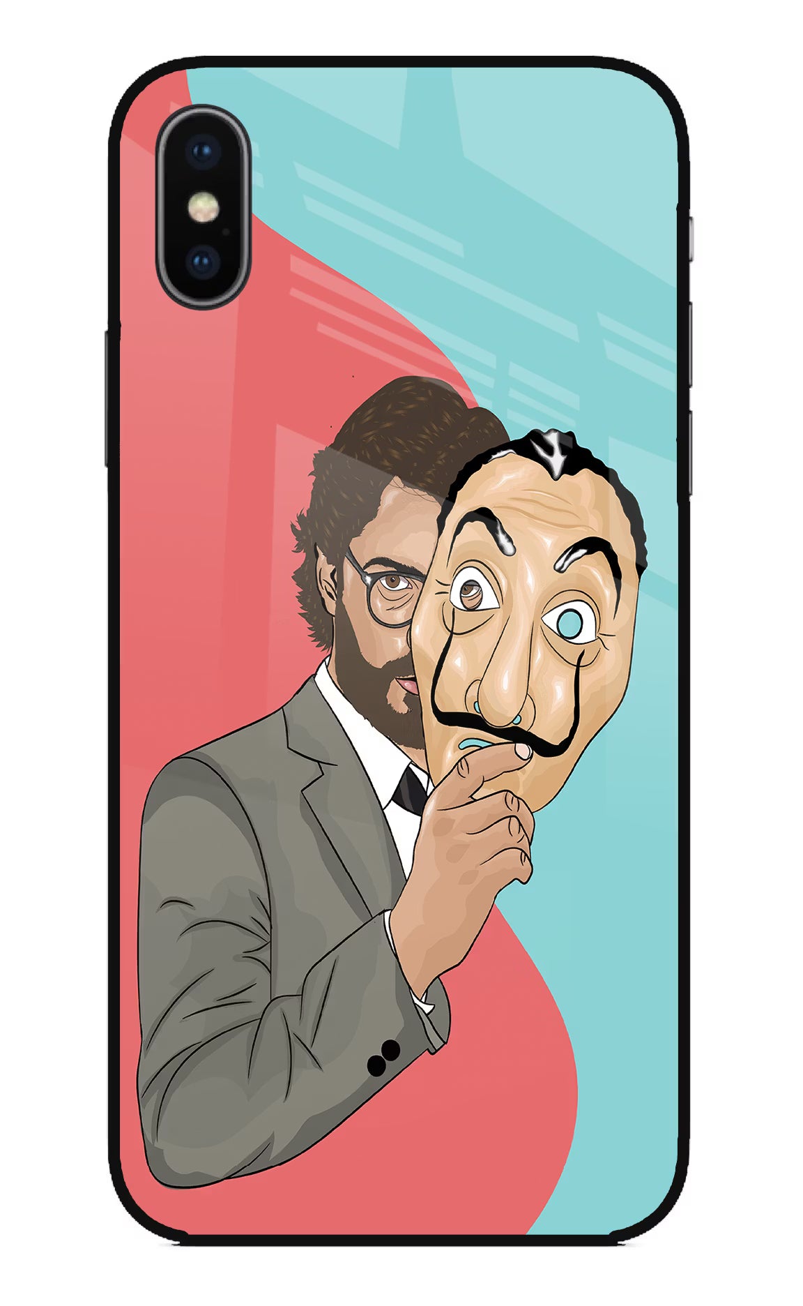 Professor iPhone X Glass Case Back Cover by Casekaro