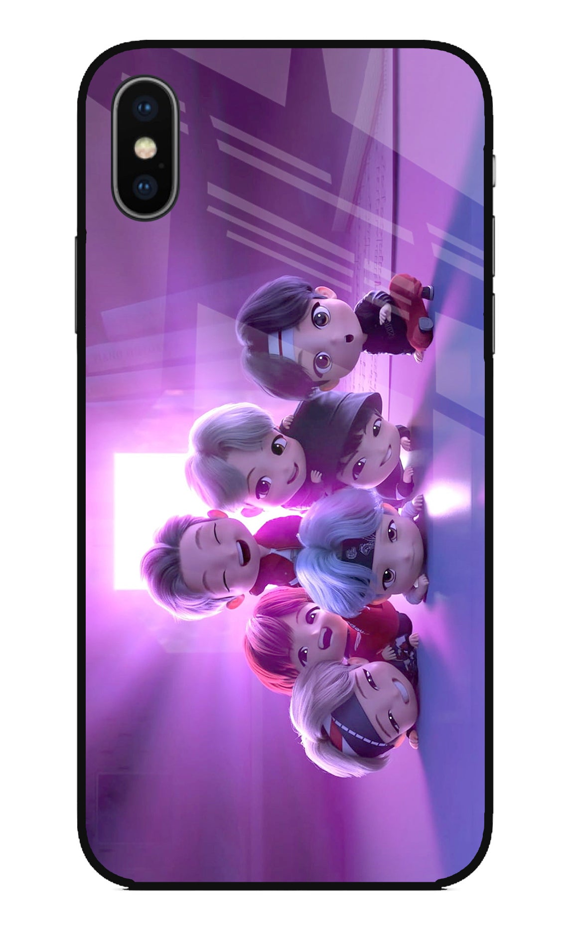 BTS Chibi iPhone X Glass Case