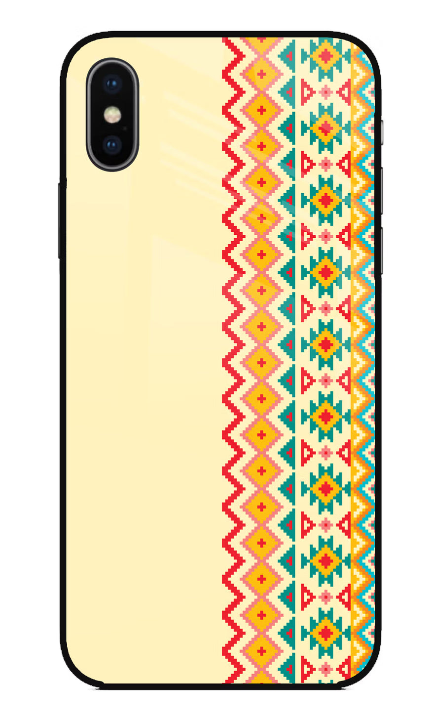 Ethnic Seamless iPhone X Back Cover, Glass case