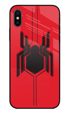 Spider iPhone X Glass Case Back Cover by Casekaro