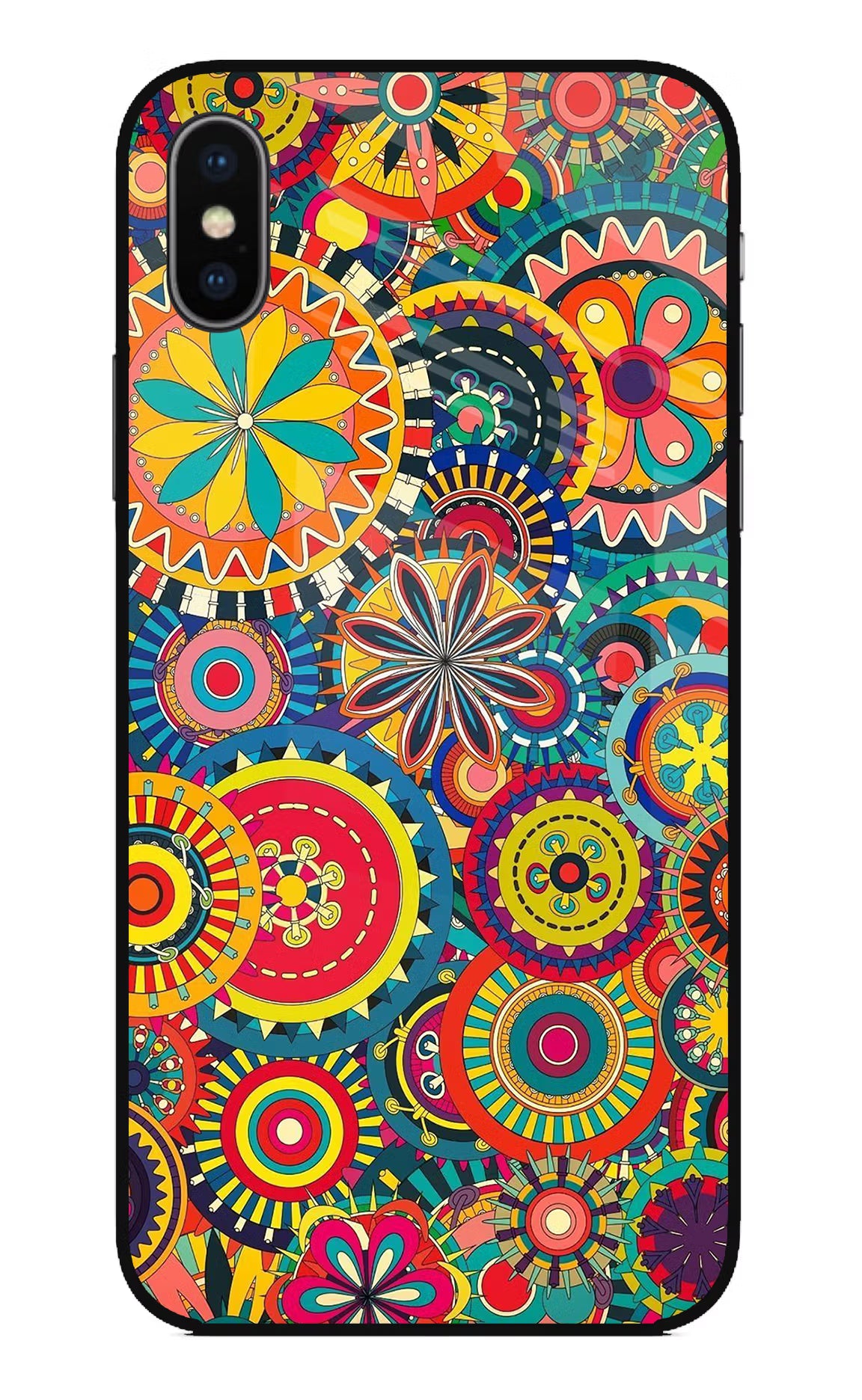 Gol Gol Art iPhone X Glass Case Back Cover by Casekaro