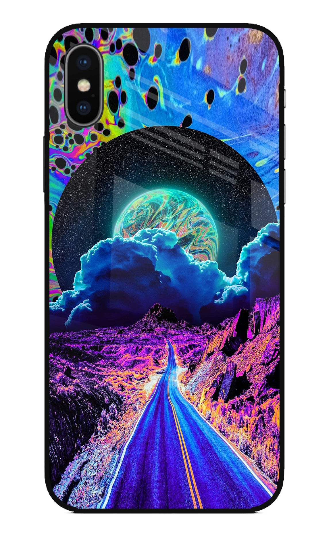 Psychedelic Painting iPhone X Back Cover