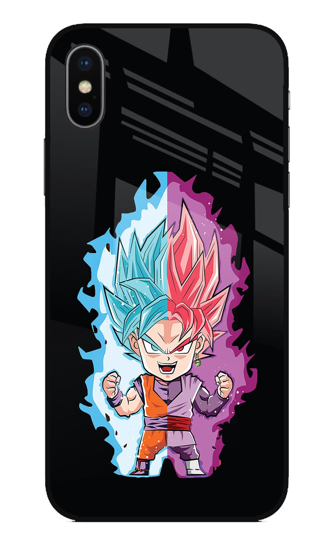 Chota Goku iPhone X Glass Case Back Cover by Casekaro