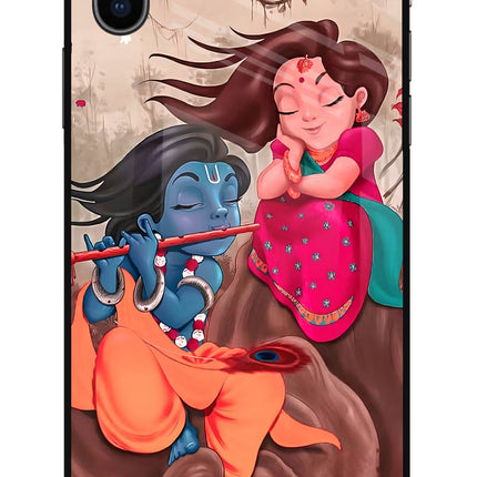 Radhe Krishna iPhone X Glass Case