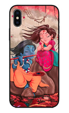 Radhe Krishna iPhone X Glass Case