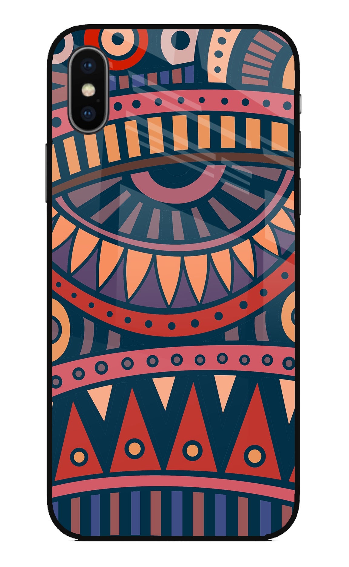 African Culture Design iPhone X Glass Case