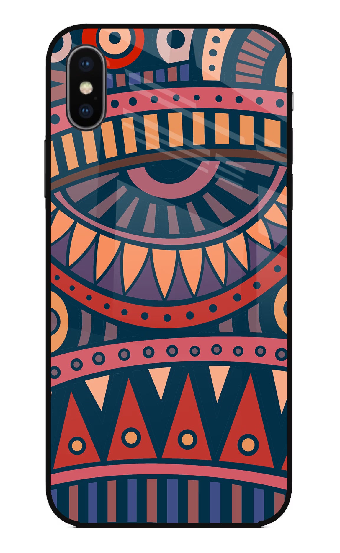 African Culture Design iPhone X Glass Case