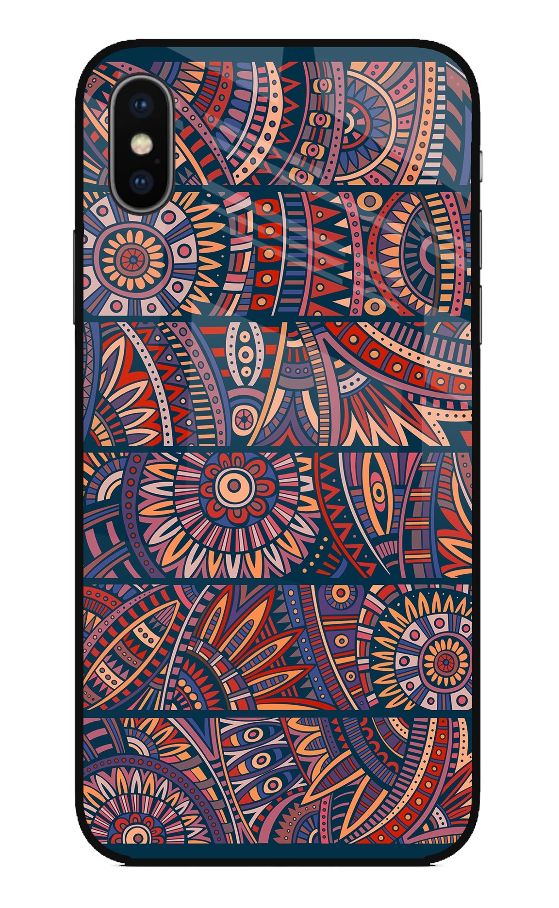 African Culture Design iPhone X Glass Case