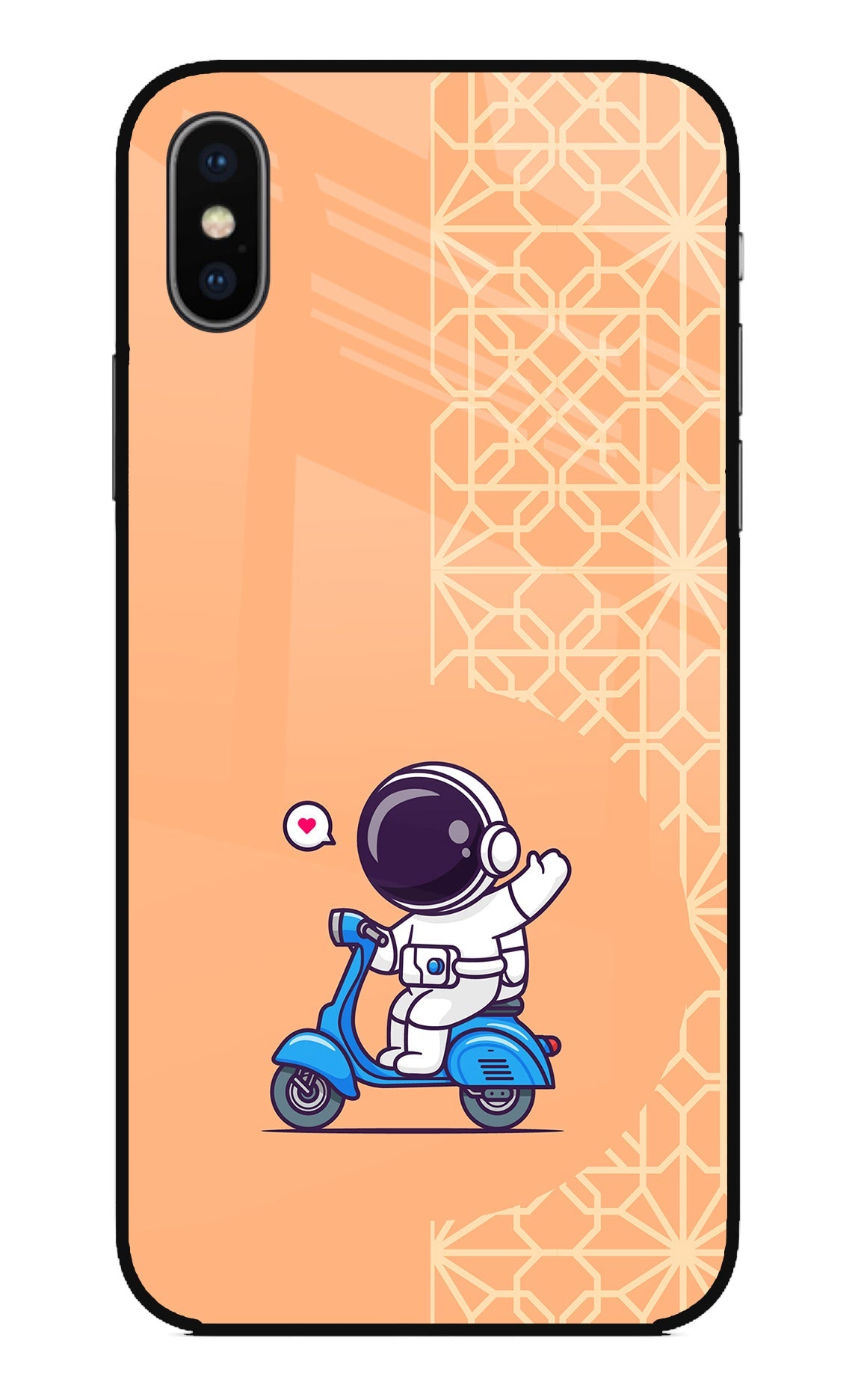 Cute Astronaut Riding iPhone X Back Cover