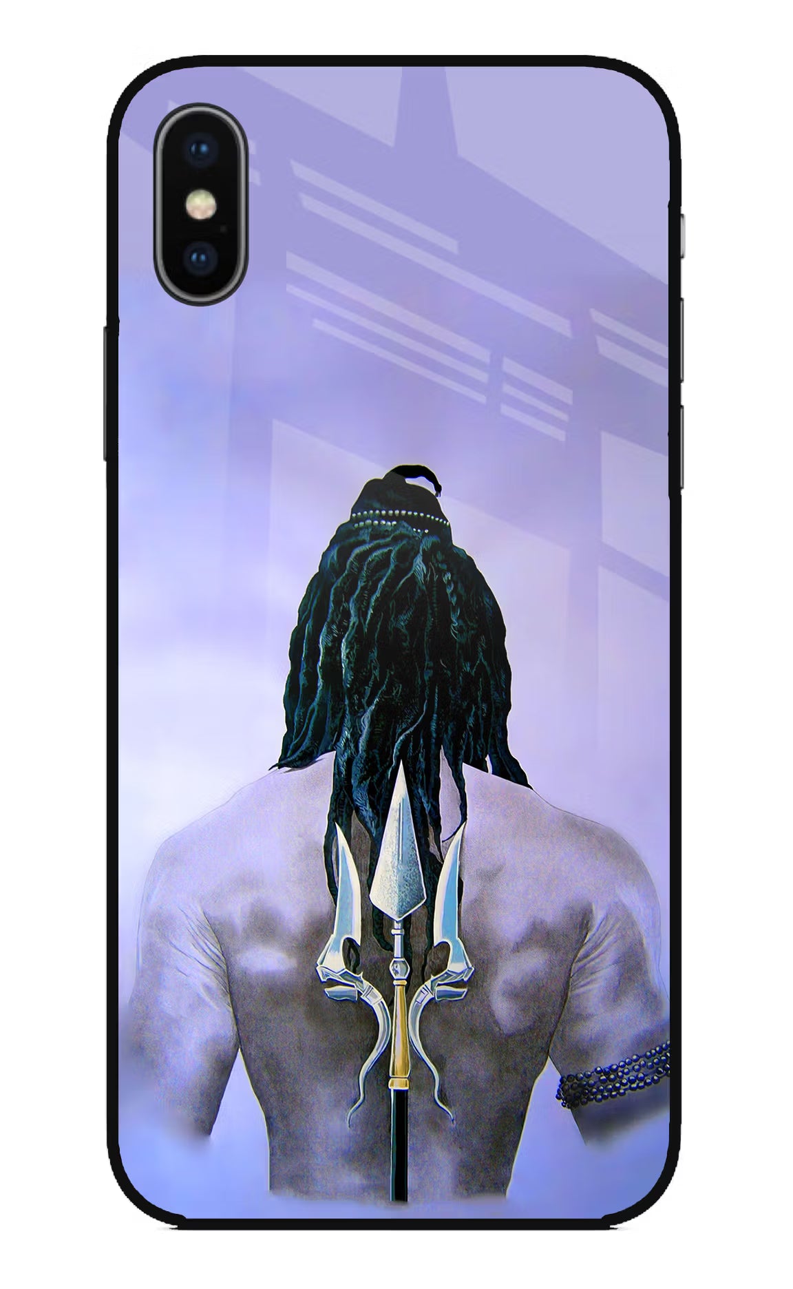 Shiva iPhone X Glass Case Back Cover by Casekaro