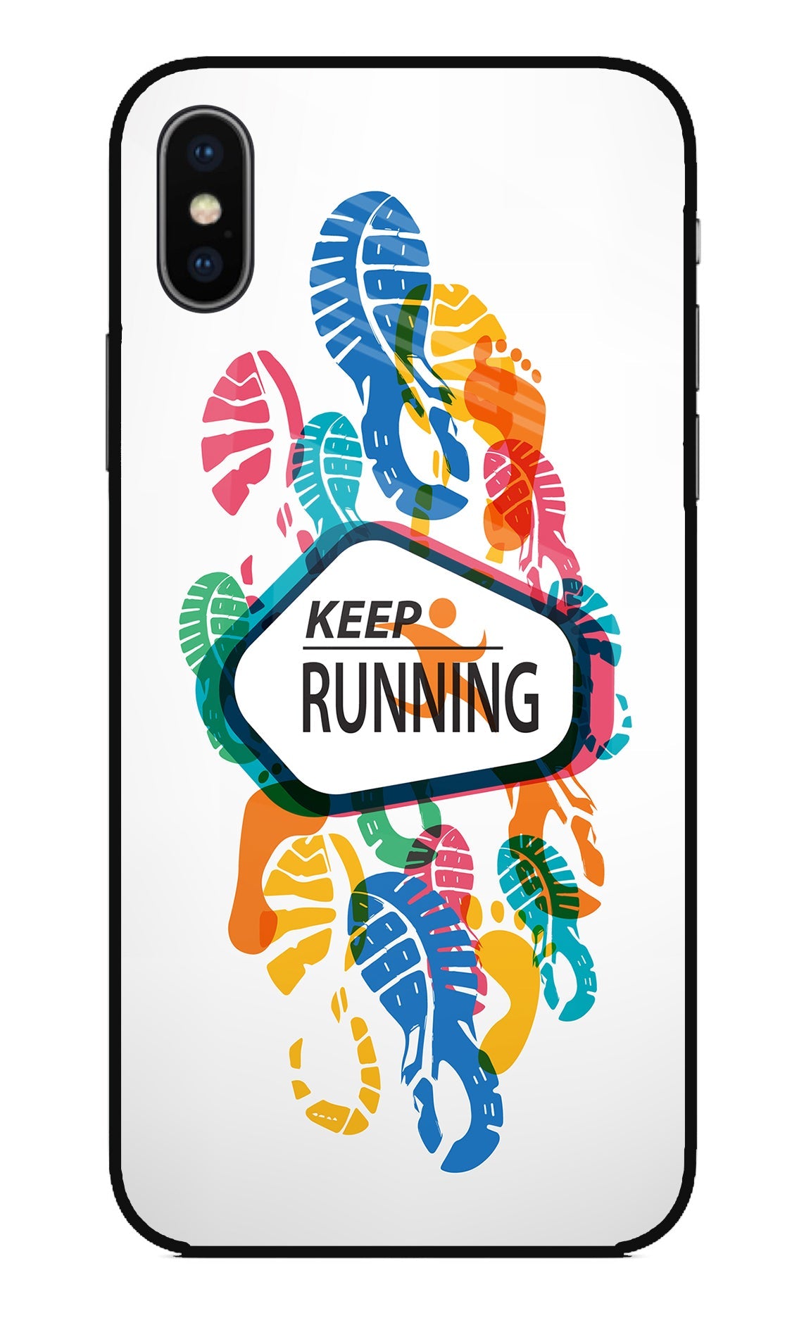 Keep Running iPhone X Glass Case