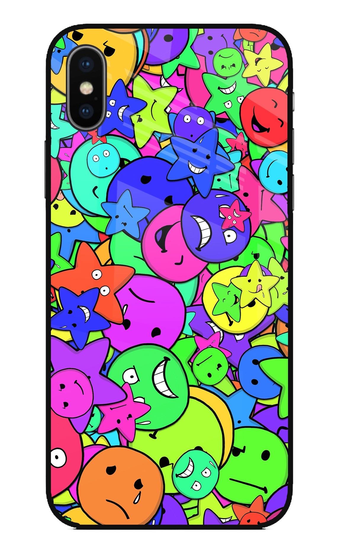 Fun Doodle iPhone X Glass Case