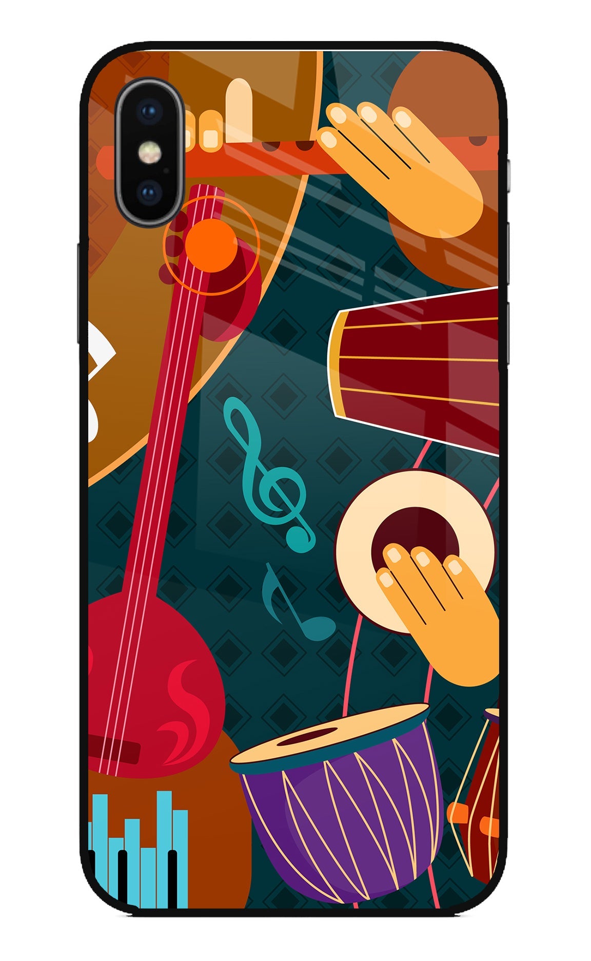 Music Instrument iPhone X Glass Case