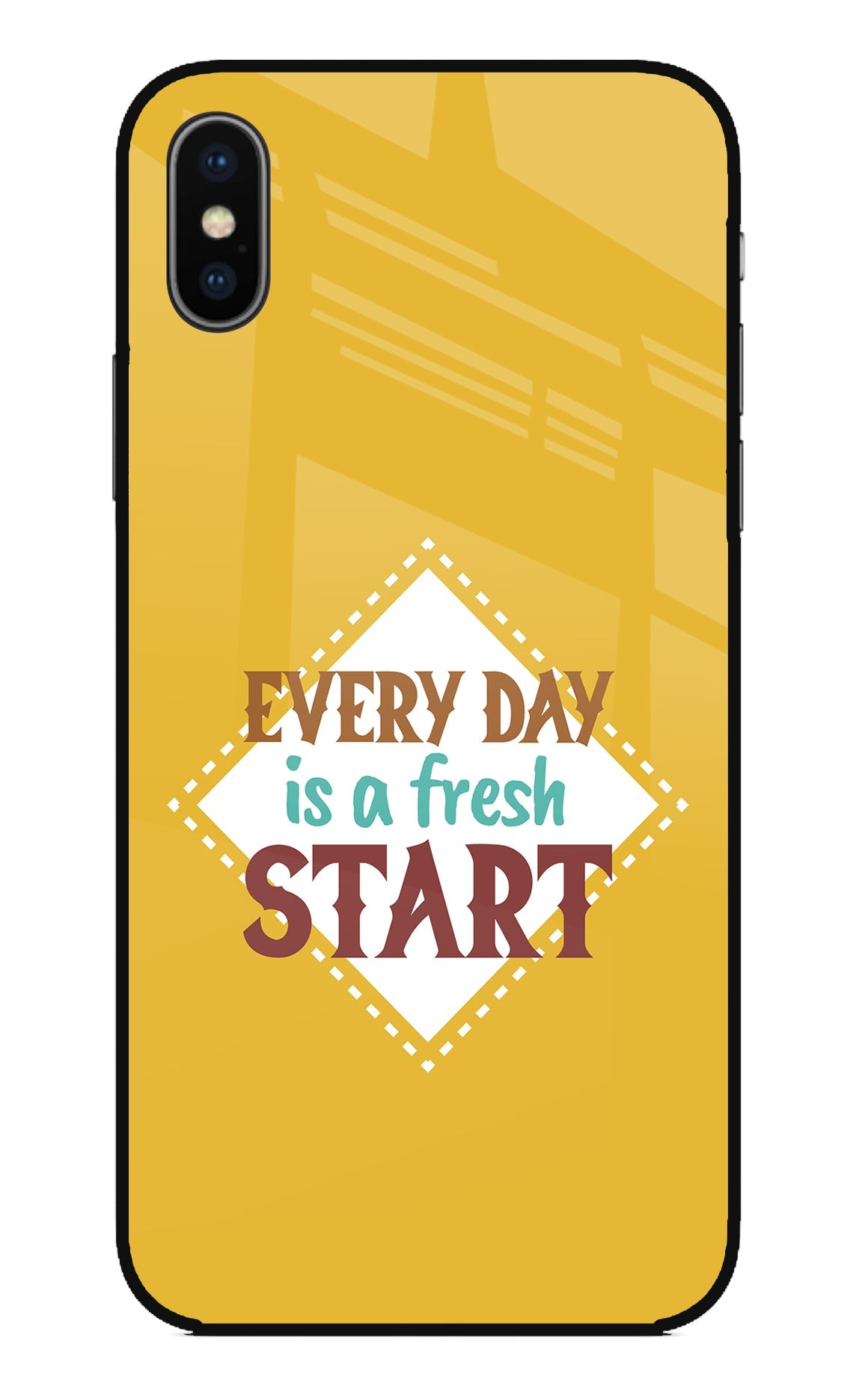 Every day is a Fresh Start iPhone X Glass Case