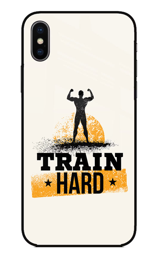Train Hard iPhone X Glass Case
