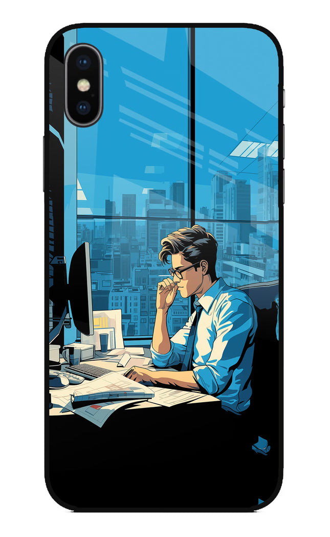 Focused Hustler (AI Generated) iPhone X Glass Case