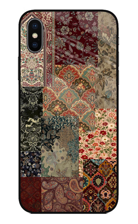 Desi Print iPhone X Glass Case