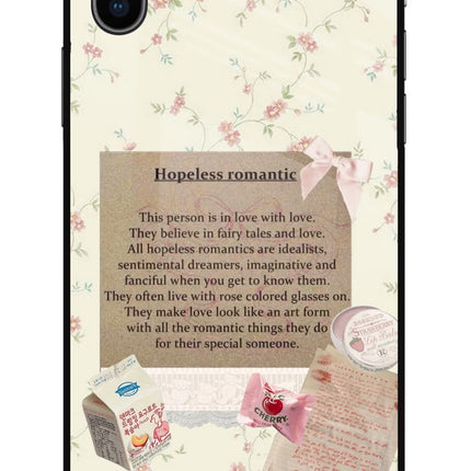 Hopeless Romantic iPhone X Glass Case