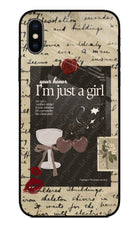 I am just a girl iPhone X Glass Case