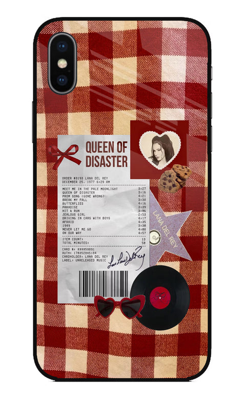 Queen of Disaster iPhone X Glass Case