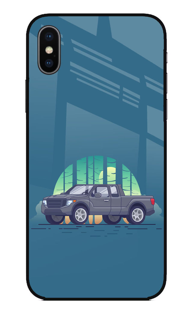 Retro Garage Vibe iPhone X Glass Case
