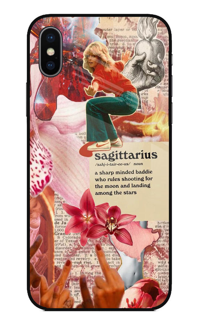 Sagittarius Zodiac iPhone X Glass Case