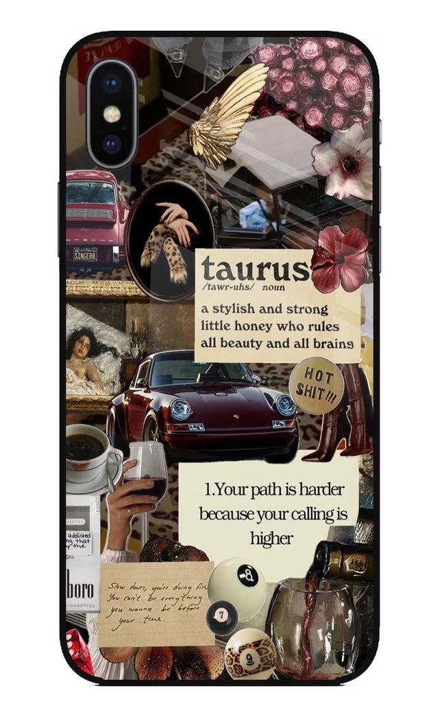 Taurus Zodiac iPhone X Glass Case