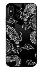 Twin Dragons iPhone X Glass Case