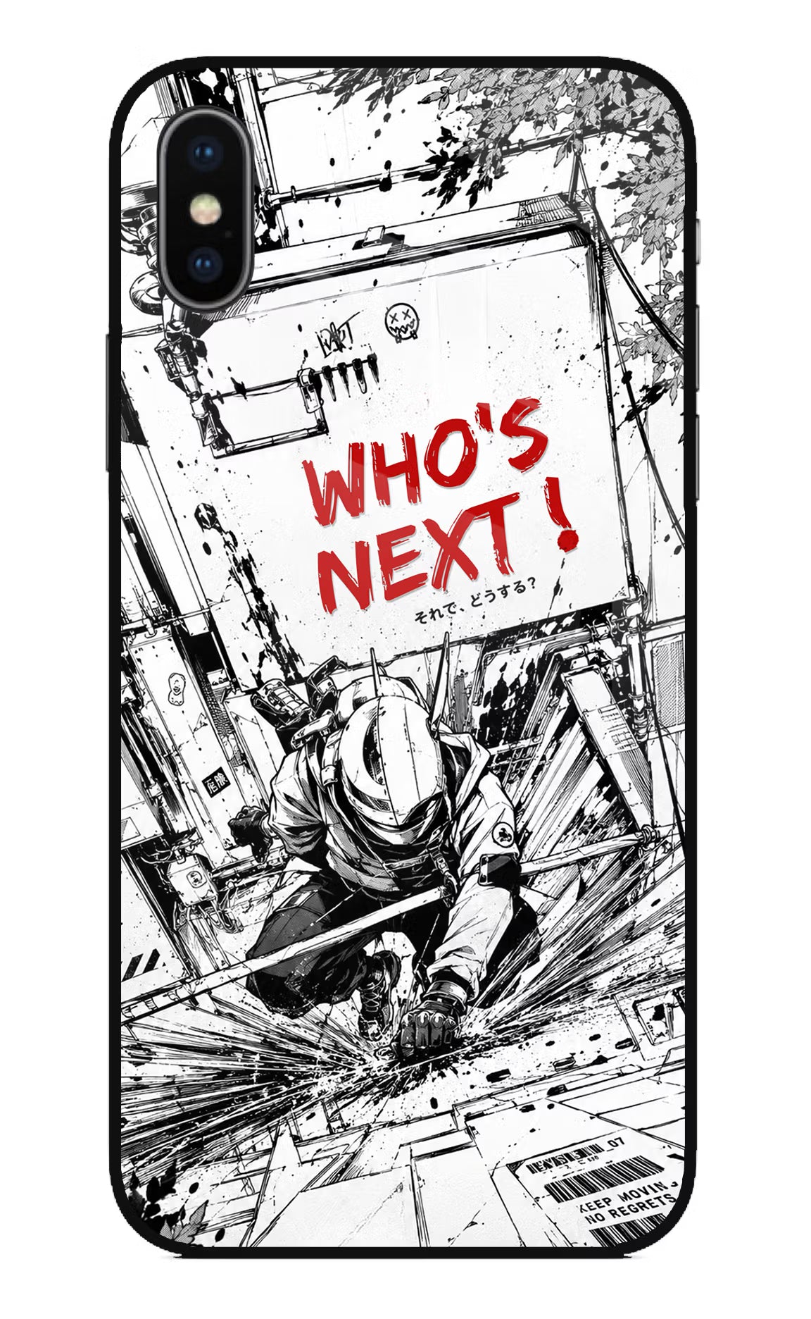 Who's Next iPhone X Glass Case Back Cover by Casekaro