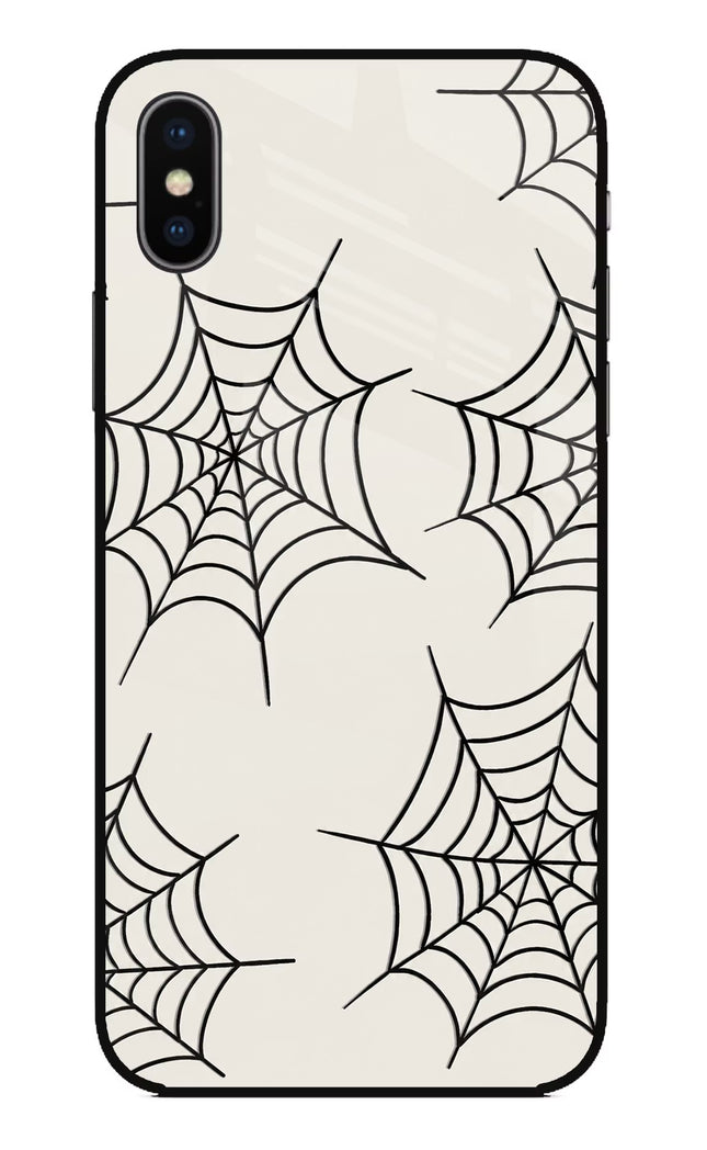 Spider Web iPhone X Glass Case