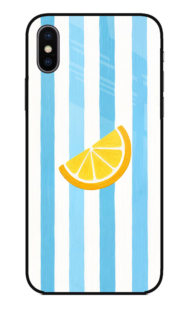 Summer Lemon iPhone X Glass Case