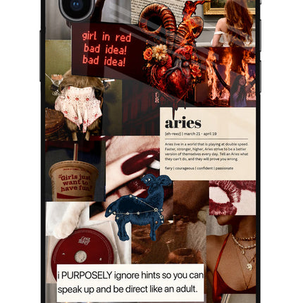 Zodiac Aries iPhone X Glass Case