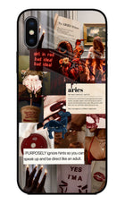 Zodiac Aries iPhone X Glass Case