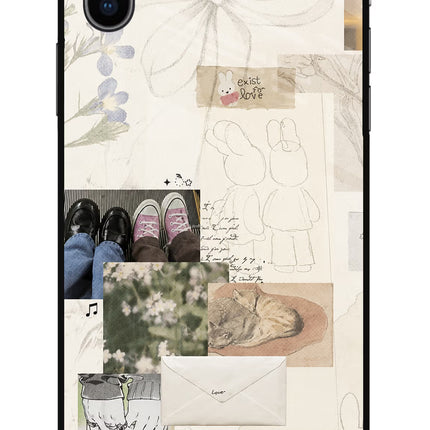 Soft Aesthetic iPhone X Glass Case