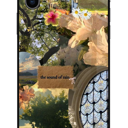 Rain iPhone X Glass Case