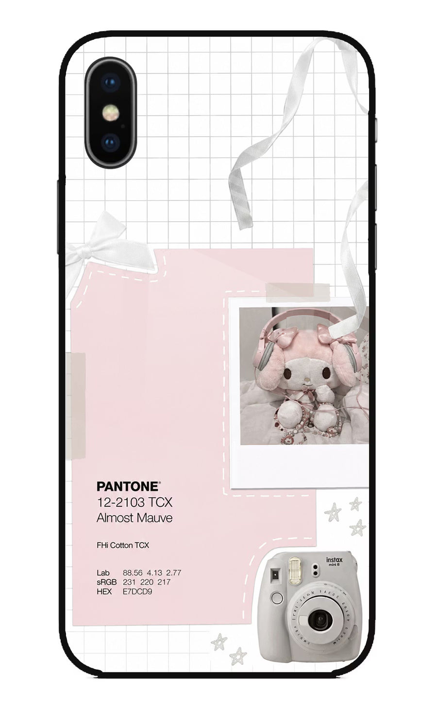 Pantone Asthetic iPhone X Back Cover, Glass case