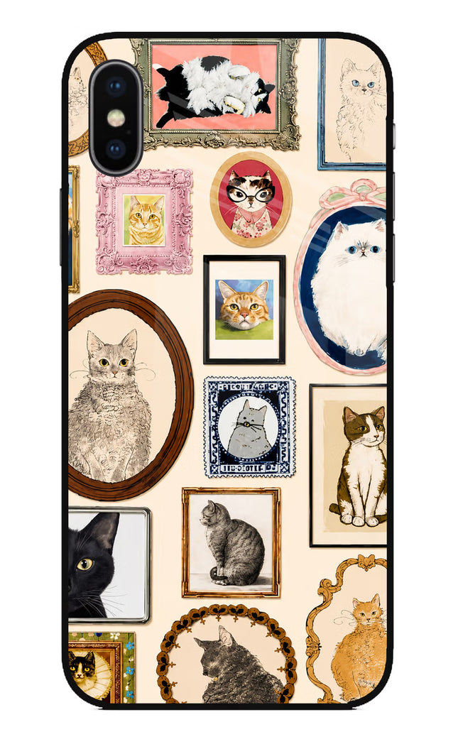 Mirror Cats iPhone X Glass Case