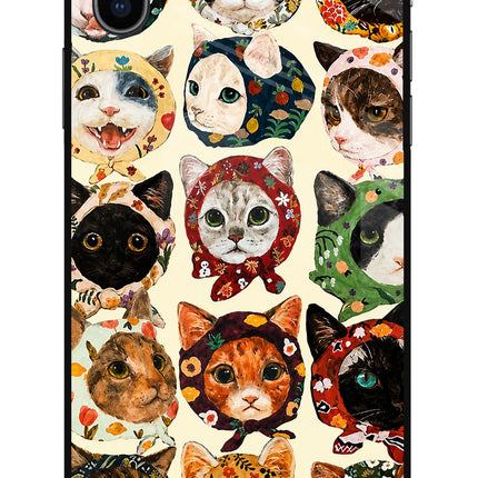 Cool Cat iPhone X Glass Case