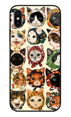 Cool Cat iPhone X Glass Case