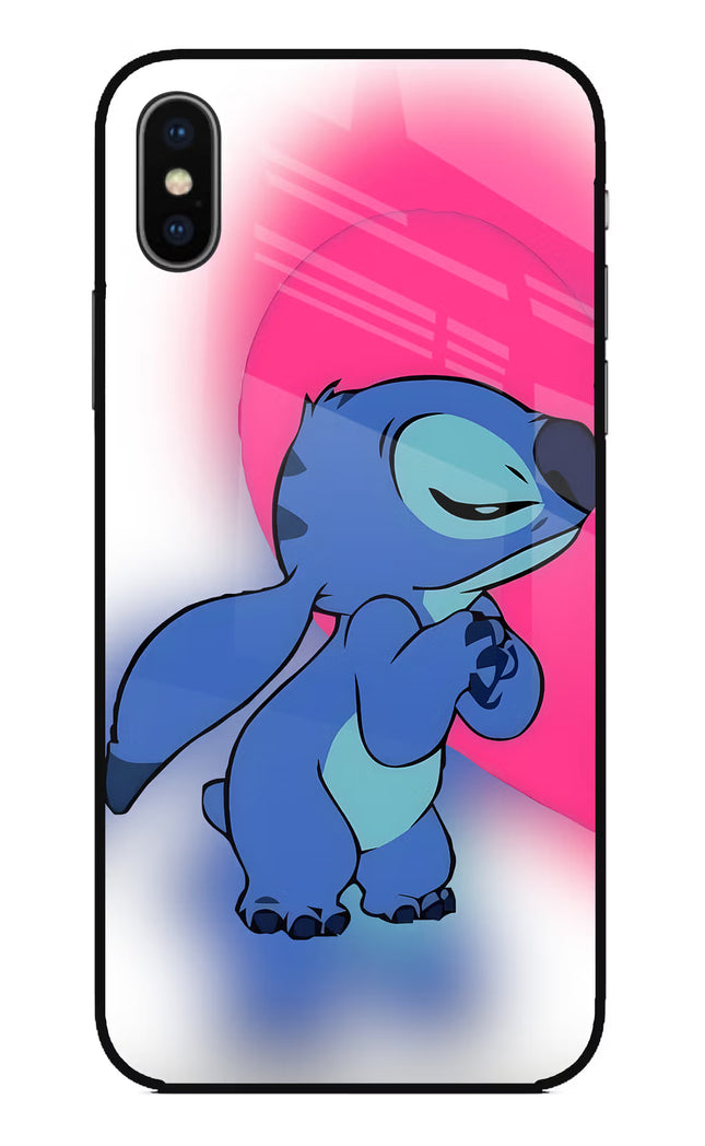 Stitch Hug iPhone X Glass Case